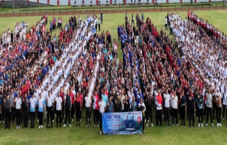 Jelang Hakordia 2025 Pemkab Karangasem Gelar Senam Anti Korupsi